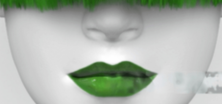 green lipstick turns pink